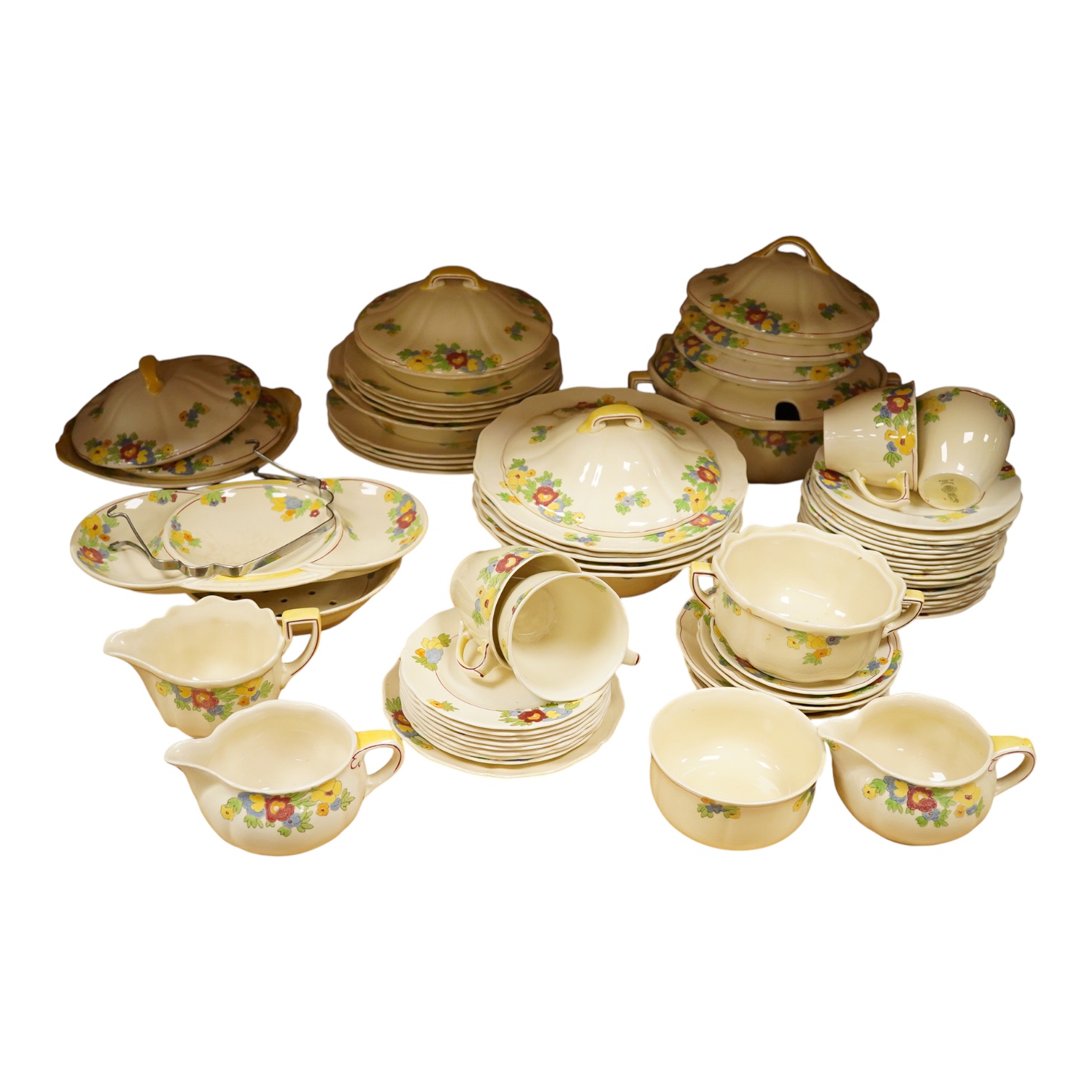 A large 19th century copper pan and fish kettle, largest 73cm in length